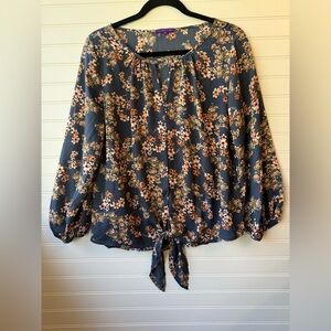 West Kei blue floral top. Size M